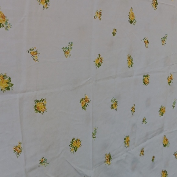 Vintage Springmaid yellow green double flat sheet - Picture 3 of 6